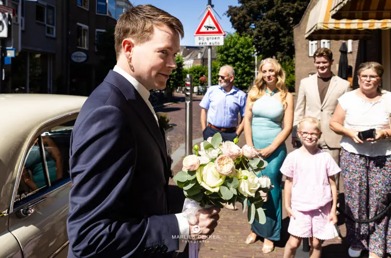 Trouwen in kasteel Woerden, the groom